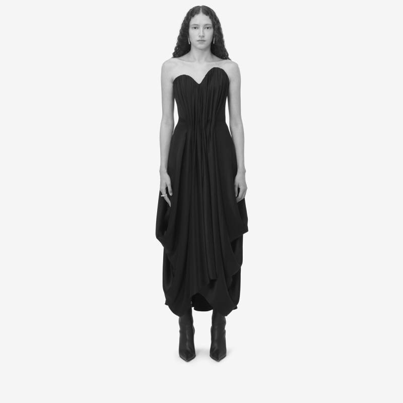 ALEXANDER MCQUEEN - Draped Evening Dress - Item 808762QEAFQ1000